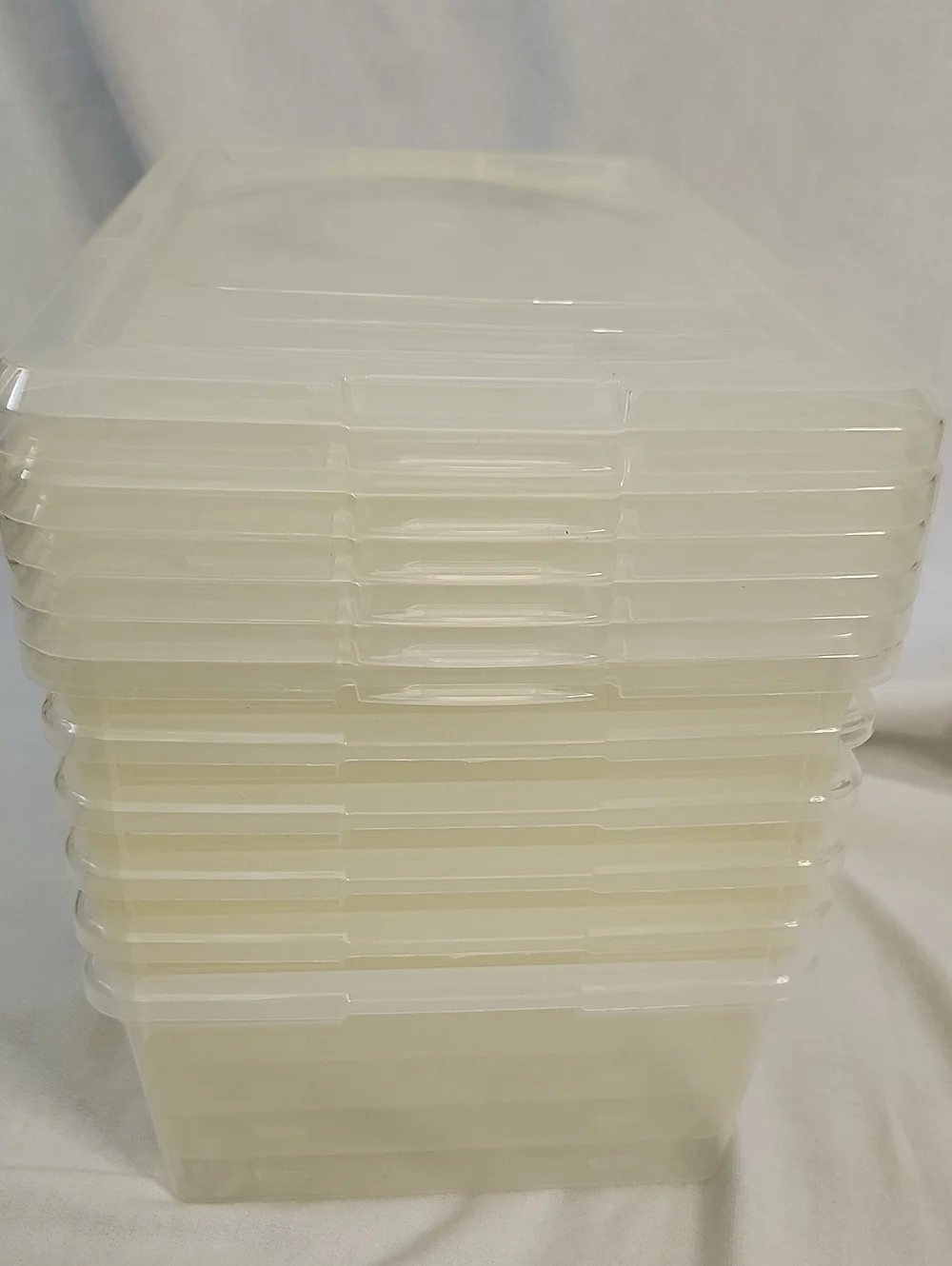 Clear Plastic Storage Containers - Set of Stackable Lids